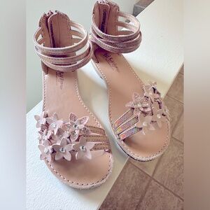 Pink Flower Sandals Girls
